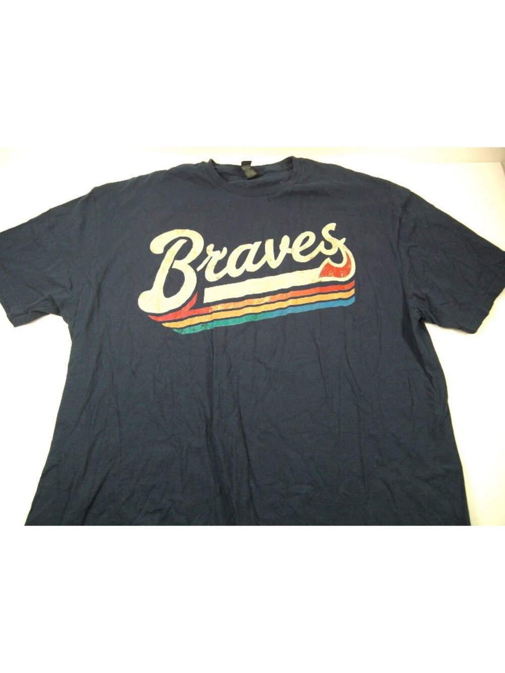 Atlanta Braves Men’s 2XL Blue T-Shirt Vintage Cotton Graphic Tee